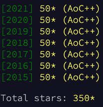 350 stars!